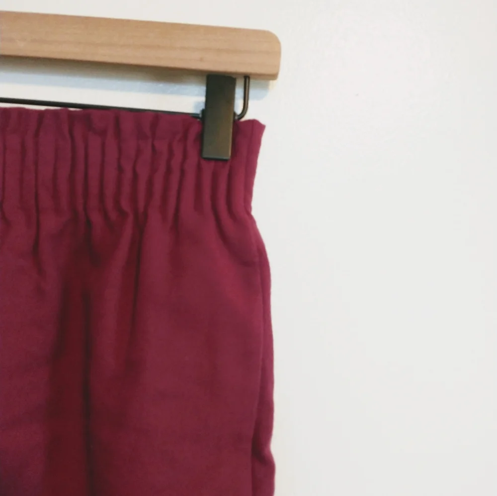JCrew purple skirt with pockets and elastic waist size 0